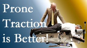 Largo spinal traction applied lying face down – prone – is best according to the latest research. Visit Hollstrom & Associates Inc.