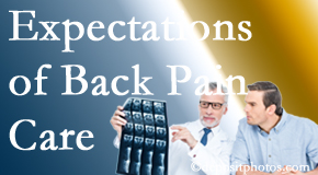 The pain relief expectations of Largo back pain patients influence their satisfaction with chiropractic care. What is realistic?