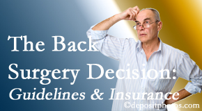 Hollstrom & Associates Inc realizes that back pain sufferers may choose their back pain treatment option based on insurance coverage. If insurance pays for back surgery, will you choose that? 