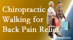 Hollstrom & Associates Inc encourages walking for back pain relief in combination with chiropractic treatment to maximize distance walked.