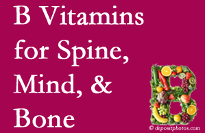 Largo bone, spine and mind benefit from B vitamin intake and exercise.