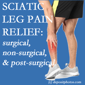 The Largo chiropractic relieving treatment for sciatic leg pain works non-surgically and post-surgically for many sufferers.