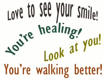 Use positive words to support your Largo loved one as he/she gets chiropractic care for relief.