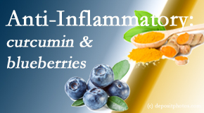 Hollstrom & Associates Inc shares recent studies touting the anti-inflammatory benefits of curcumin and blueberries. 