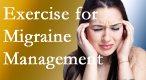 Hollstrom & Associates Inc includes exercise into the chiropractic treatment plan for migraine relief.