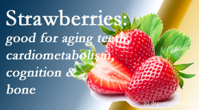 Hollstrom & Associates Inc shares recent studies about the benefits of strawberries for aging teeth, bone, cognition and cardiometabolism.