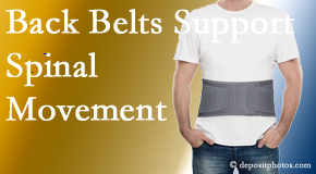 Hollstrom & Associates Inc offers support for the benefit of back belts for back pain sufferers as they resume activities of daily living.