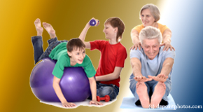 Largo exercise image of young and older people as part of chiropractic plan