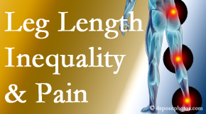Hollstrom & Associates Inc tests for leg length inequality as it is related to back, hip and knee pain issues.