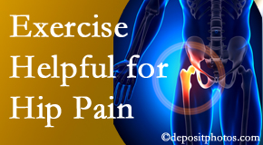 Hollstrom & Associates Inc may recommend exercise for hip pain relief along with other chiropractic care options.