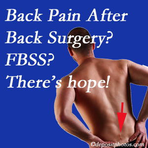 Largo chiropractic care offers a treatment plan for relieving post-back surgery continued pain (FBSS or failed back surgery syndrome).