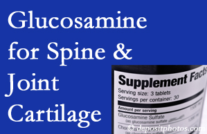 Largo chiropractic nutritional support urges glucosamine for joint and spine cartilage health and potential regeneration. 
