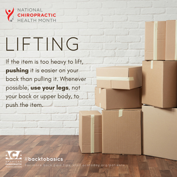 Hollstrom & Associates Inc advises lifting with your legs.