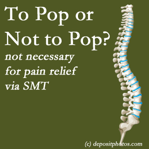 Largo chiropractic spinal manipulation treatment may be noisy...or not! SMT is effective either way.