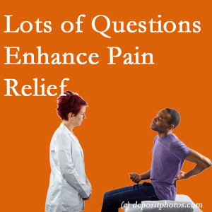 The Largo chiropractic back pain treatment plan is directed by patient feedback on how their pain is.