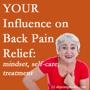 Largo back pain patients’ roads to recovery depend on pain reducing treatment, self-care, and positive mindset.